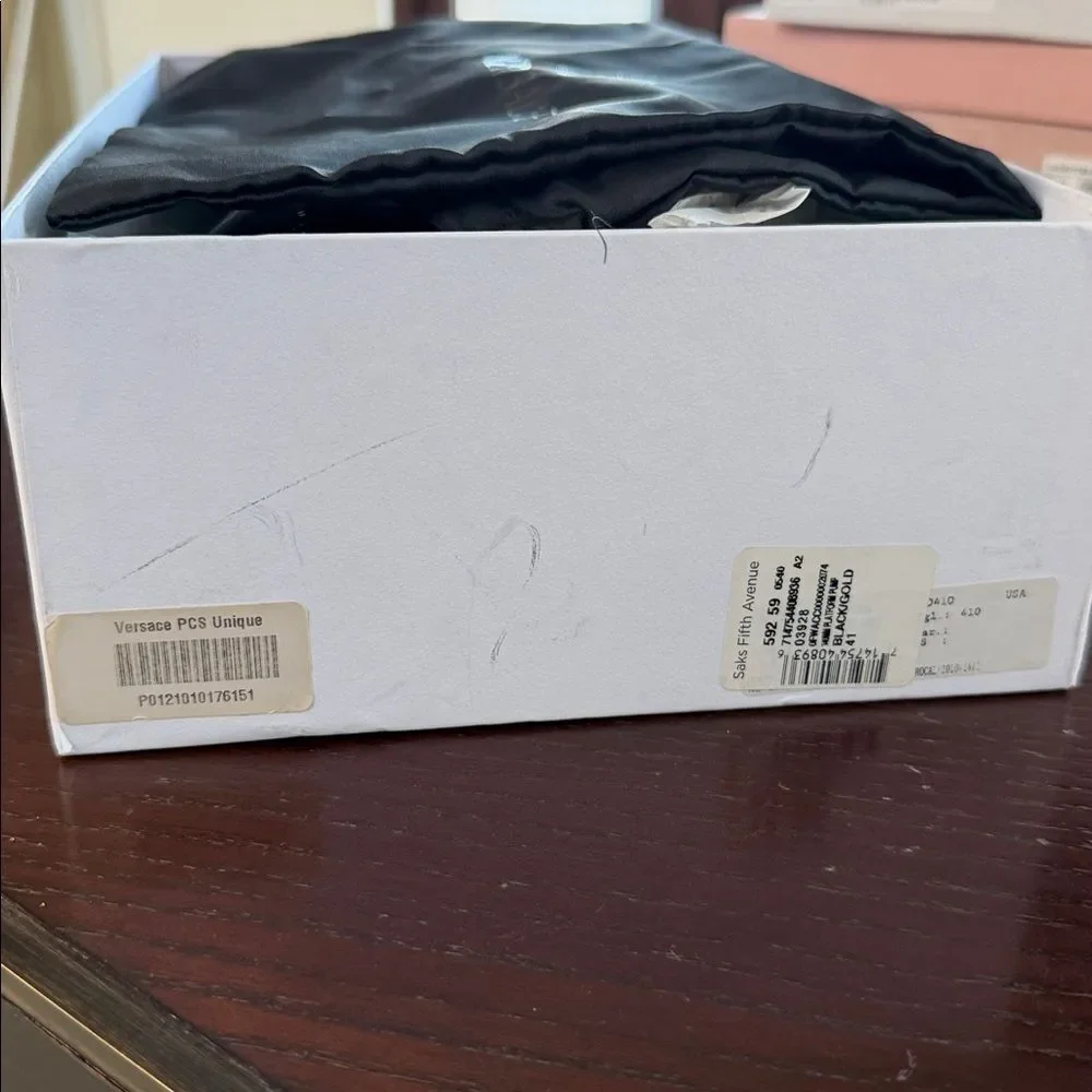 Versace Black Patent Leather High Heels 41